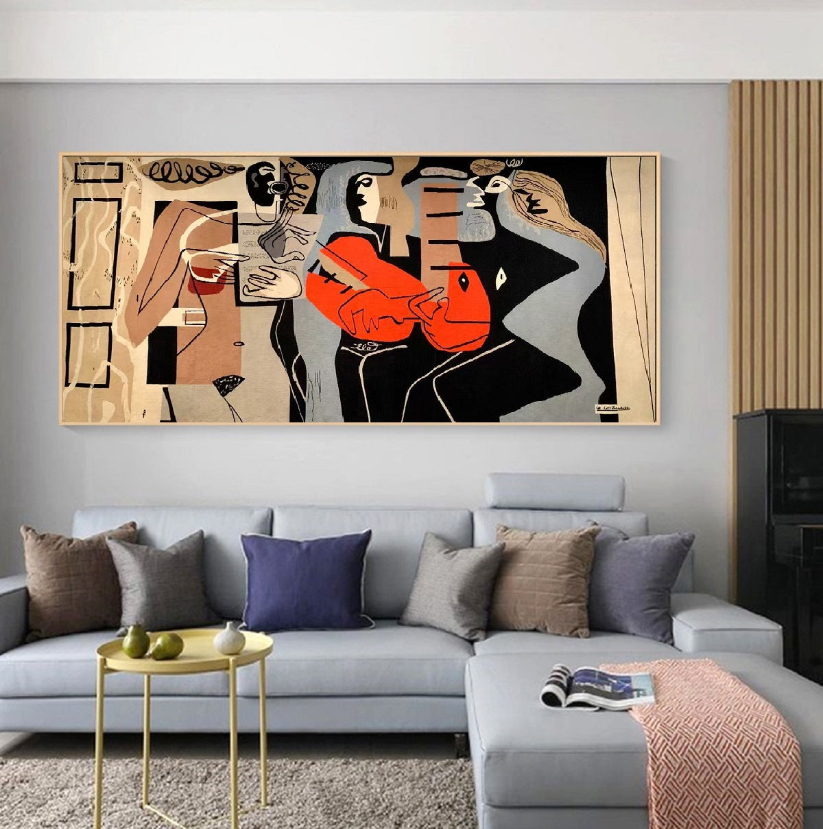 Handcrafted Abstract Painting, Modern Wall Art for Home Decor AB2125