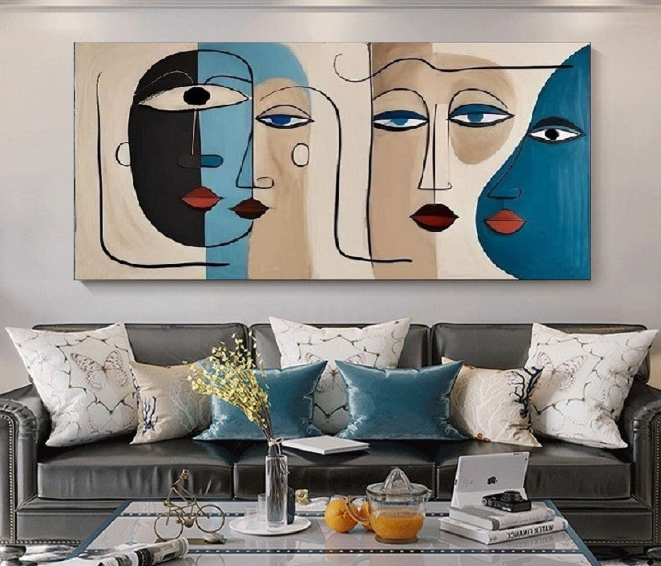 Handcrafted Abstract Painting, Modern Wall Art for Home Decor AB2127