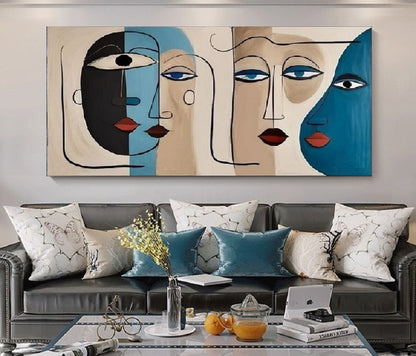 Handcrafted Abstract Painting, Modern Wall Art for Home Decor AB2127