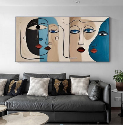 Handcrafted Abstract Painting, Modern Wall Art for Home Decor AB2127