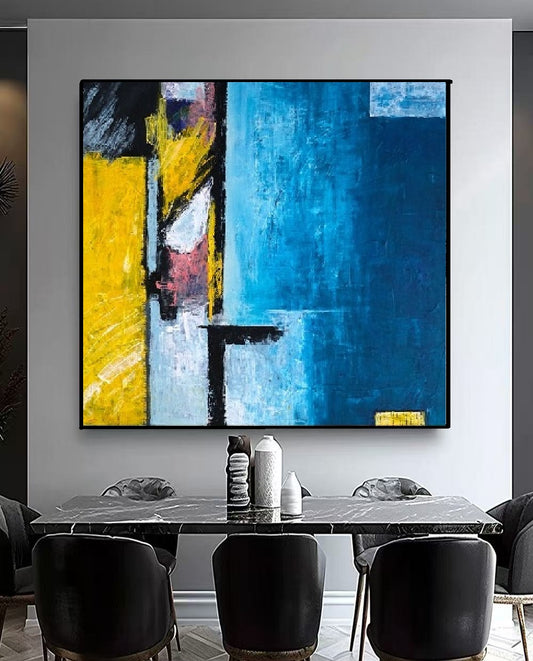 Handcrafted Abstract Painting, Modern Wall Art for Home Decor AB3003