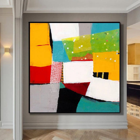 Handcrafted Abstract Painting, Modern Wall Art for Home Decor AB3004A