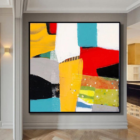 Handcrafted Abstract Painting, Modern Wall Art for Home Decor AB3004B