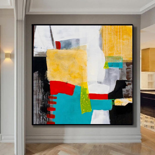 Handcrafted Abstract Painting, Modern Wall Art for Home Decor AB3004C