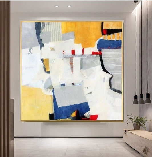 Handcrafted Abstract Painting, Modern Wall Art for Home Decor AB3005B