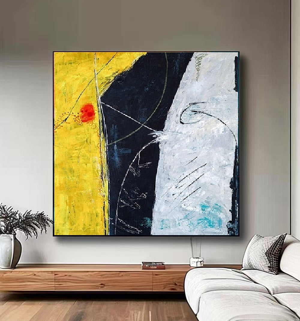 Handcrafted Abstract Painting, Modern Wall Art for Home Decor AB3008