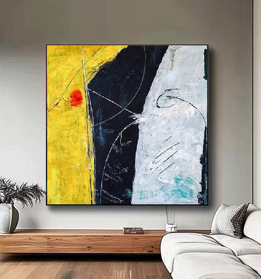 Handcrafted Abstract Painting, Modern Wall Art for Home Decor AB3008