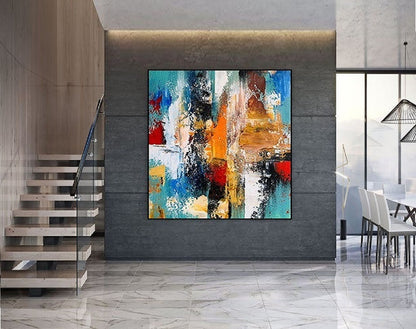 Handcrafted Abstract Painting, Modern Wall Art for Home Decor AB3011
