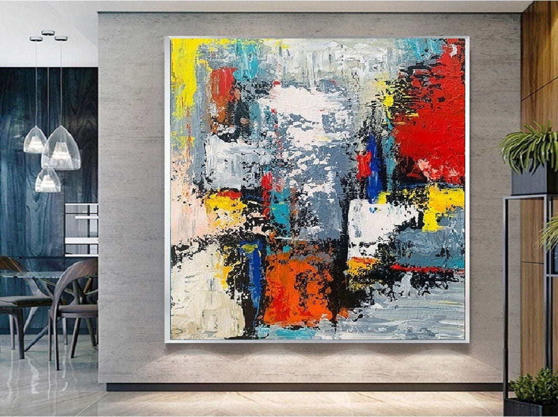 Handcrafted Abstract Painting, Modern Wall Art for Home Decor AB3012