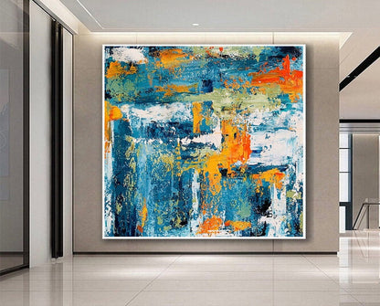 Handcrafted Abstract Painting, Modern Wall Art for Home Decor AB3013