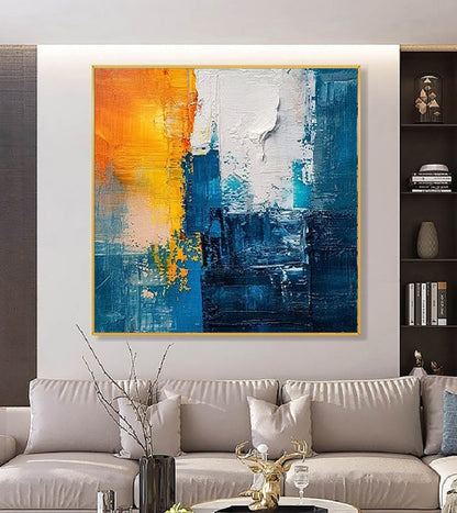 Handcrafted Abstract Painting, Modern Wall Art for Home Decor AB3018