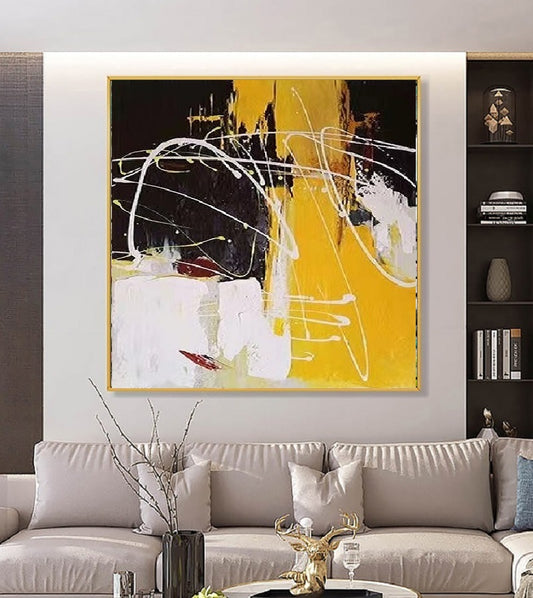 Handcrafted Abstract Painting, Modern Wall Art for Home Decor AB3020