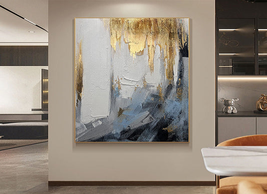 Handcrafted Abstract Painting, Modern Wall Art for Home Decor AB3021
