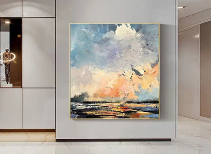 Handcrafted Abstract Painting, Modern Wall Art for Home Decor AB3023
