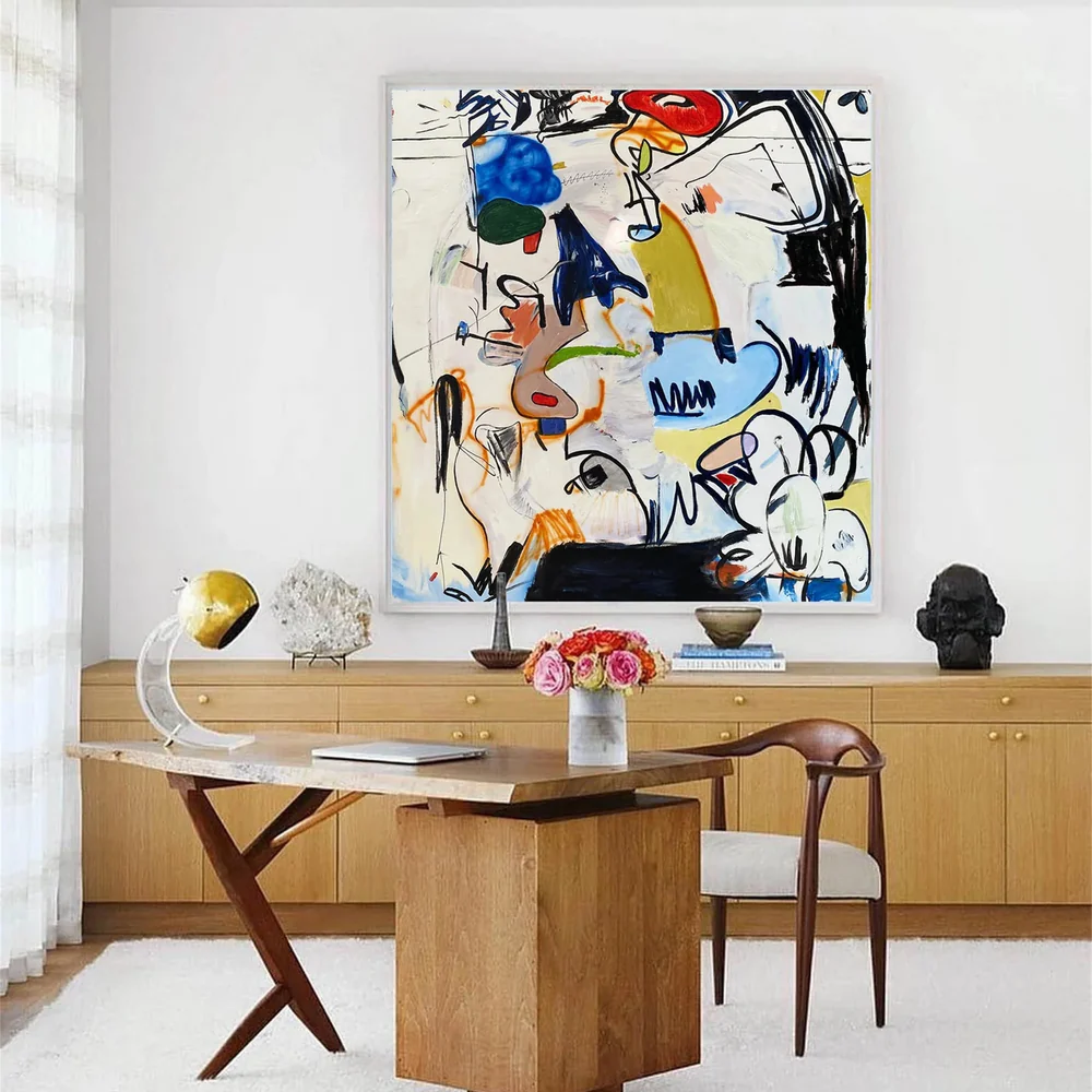 Handcrafted Abstract Painting, Modern Wall Art for Home Decor AB3025