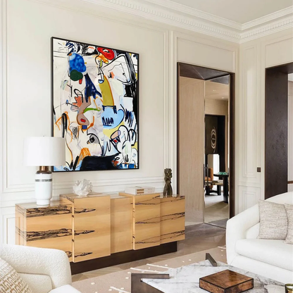 Handcrafted Abstract Painting, Modern Wall Art for Home Decor AB3025