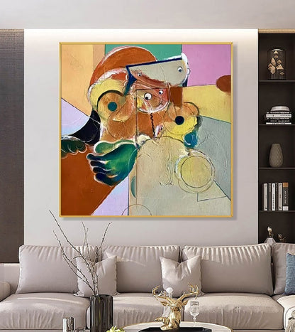 Handcrafted Abstract Painting, Modern Wall Art for Home Decor AB3025G
