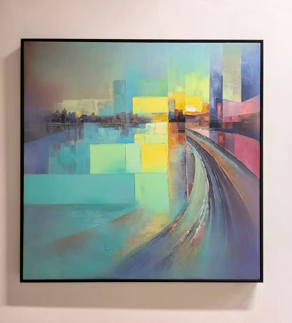 Handcrafted Abstract Painting, Modern Wall Art for Home Decor AB3027