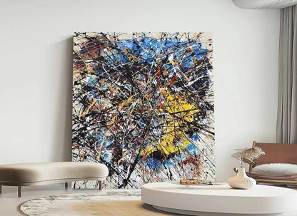 Handcrafted Abstract Painting, Modern Wall Art for Home Decor AB3029