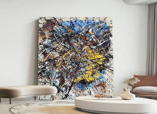 Handcrafted Abstract Painting, Modern Wall Art for Home Decor AB3029