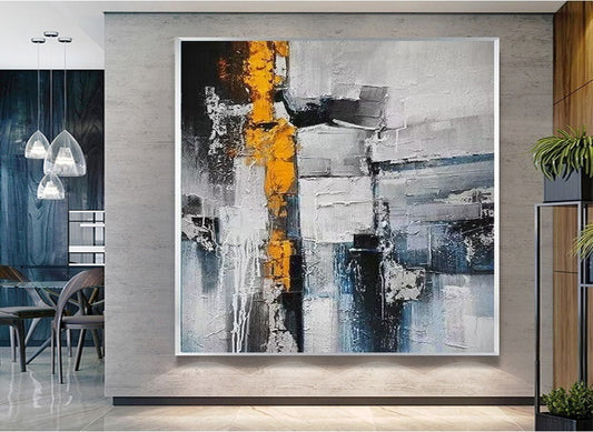 Handcrafted Abstract Painting, Modern Wall Art for Home Decor AB3031