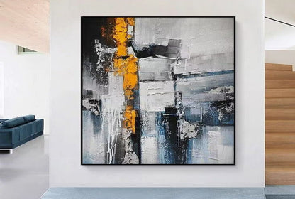 Handcrafted Abstract Painting, Modern Wall Art for Home Decor AB3031