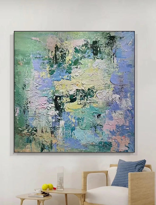 Handcrafted Abstract Painting, Modern Wall Art for Home Decor AB3034