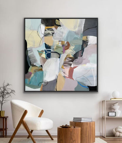 Handcrafted Abstract Painting, Modern Wall Art for Home Decor AB3035A