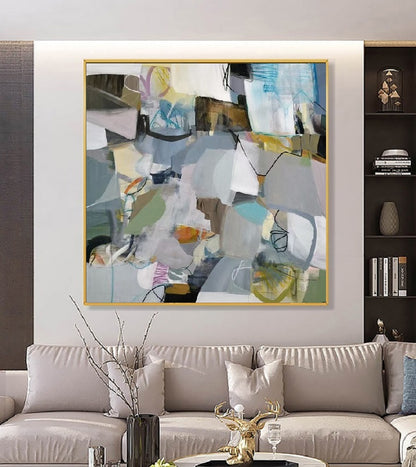 Handcrafted Abstract Painting, Modern Wall Art for Home Decor AB3035B