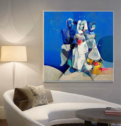 Handcrafted Abstract Painting, Modern Wall Art for Home Decor AB3036A