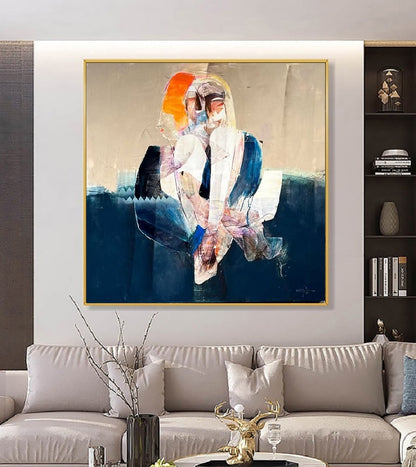 Handcrafted Abstract Painting, Modern Wall Art for Home Decor AB3036D