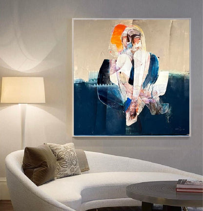 Handcrafted Abstract Painting, Modern Wall Art for Home Decor AB3036D