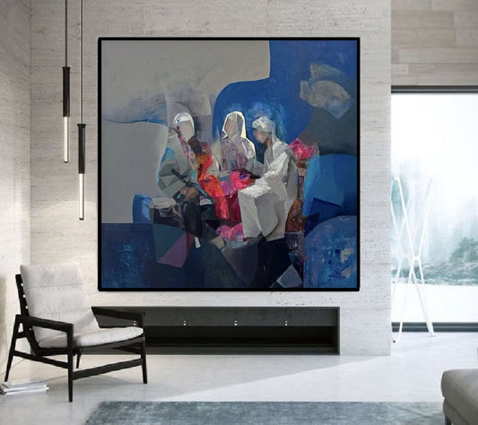 Handcrafted Abstract Painting, Modern Wall Art for Home Decor AB3036F