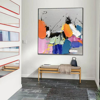 Handcrafted Abstract Painting, Modern Wall Art for Home Decor AB3037