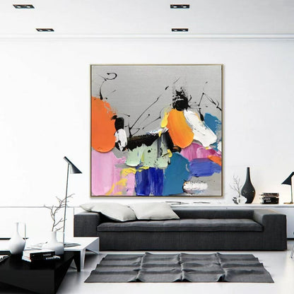 Handcrafted Abstract Painting, Modern Wall Art for Home Decor AB3037