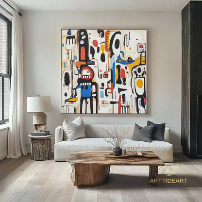 Handcrafted Abstract Painting, Modern Wall Art for Home Decor AB3039