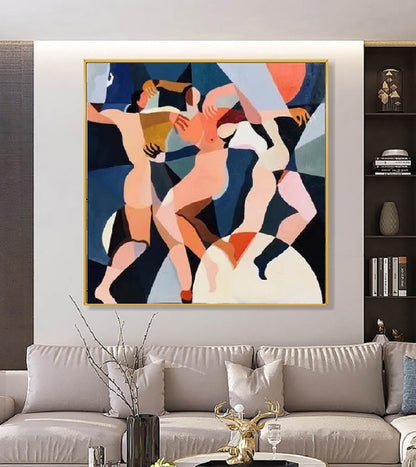 Handcrafted Abstract Painting, Modern Wall Art for Home Decor AB3040