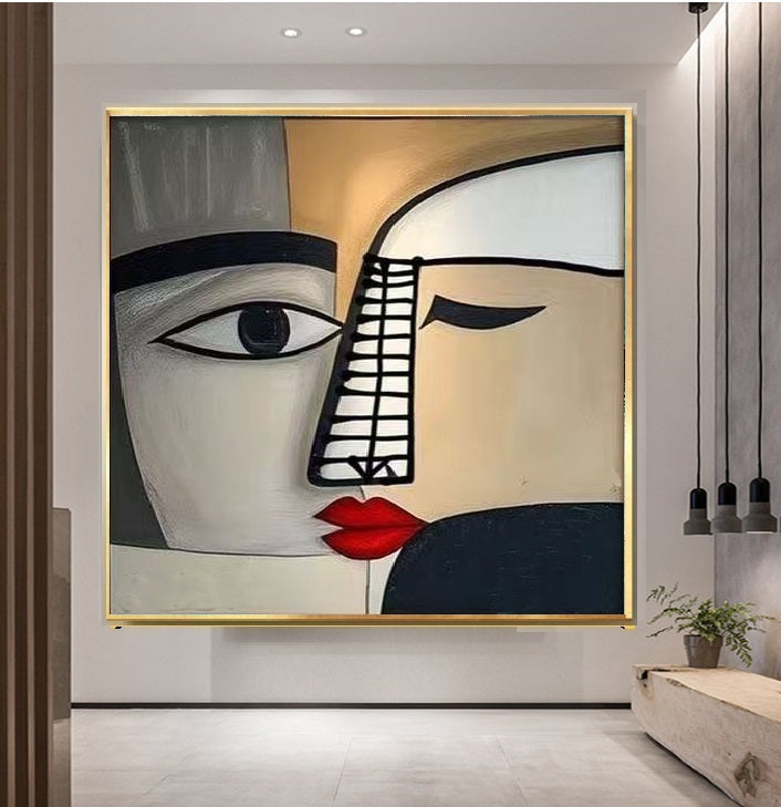 Handcrafted Abstract Painting, Modern Wall Art for Home Decor AB3042