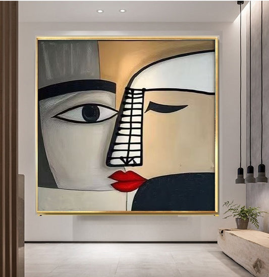 Handcrafted Abstract Painting, Modern Wall Art for Home Decor AB3042
