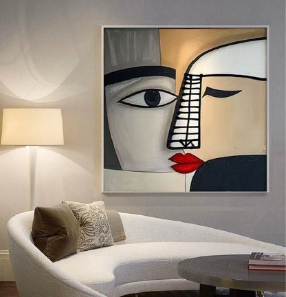 Handcrafted Abstract Painting, Modern Wall Art for Home Decor AB3042