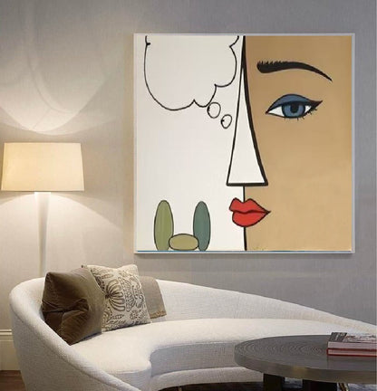 Handcrafted Abstract Painting, Modern Wall Art for Home Decor AB3043