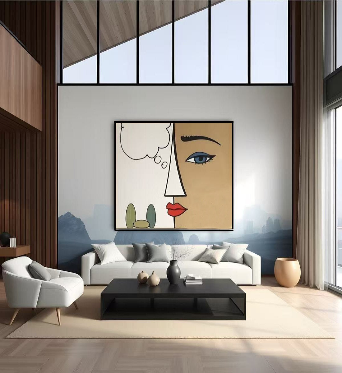 Handcrafted Abstract Painting, Modern Wall Art for Home Decor AB3043