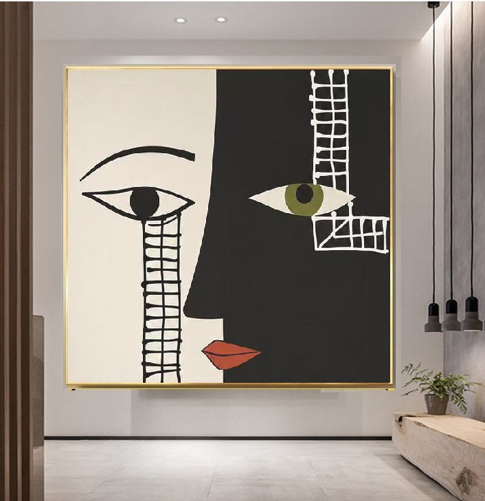 Handcrafted Abstract Painting, Modern Wall Art for Home Decor AB3044