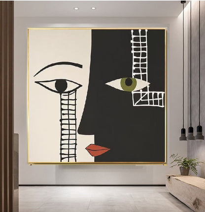 Handcrafted Abstract Painting, Modern Wall Art for Home Decor AB3044