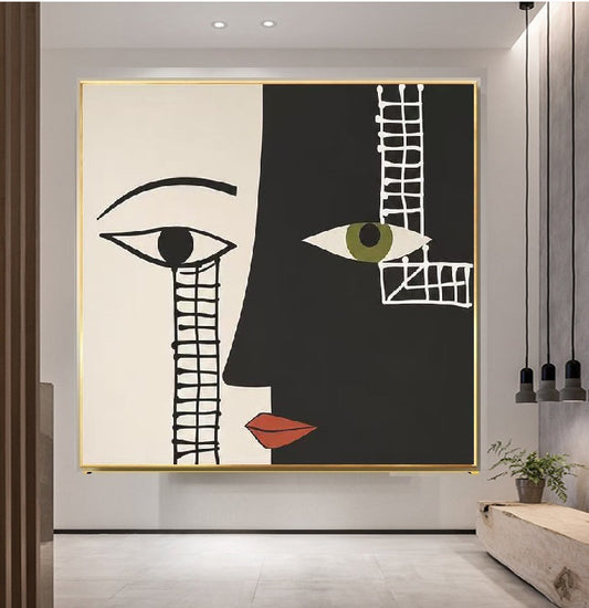 Handcrafted Abstract Painting, Modern Wall Art for Home Decor AB3044