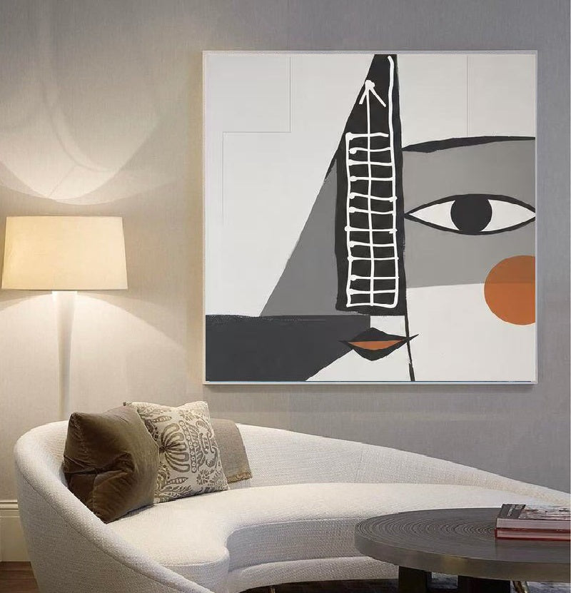 Handcrafted Abstract Painting, Modern Wall Art for Home Decor AB3045