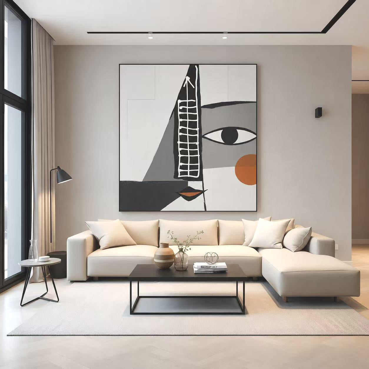 Handcrafted Abstract Painting, Modern Wall Art for Home Decor AB3045