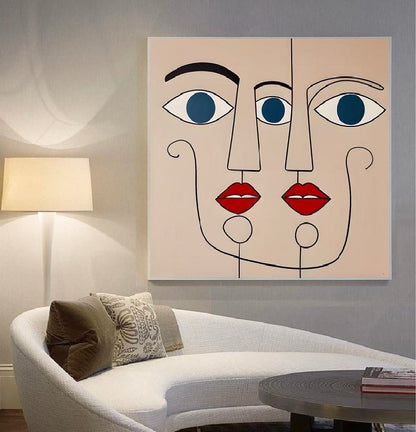 Handcrafted Abstract Painting, Modern Wall Art for Home Decor AB3046