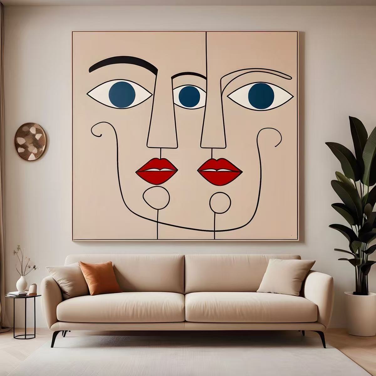 Handcrafted Abstract Painting, Modern Wall Art for Home Decor AB3046