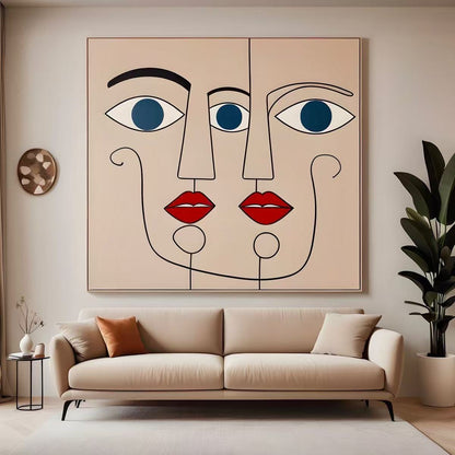 Handcrafted Abstract Painting, Modern Wall Art for Home Decor AB3046